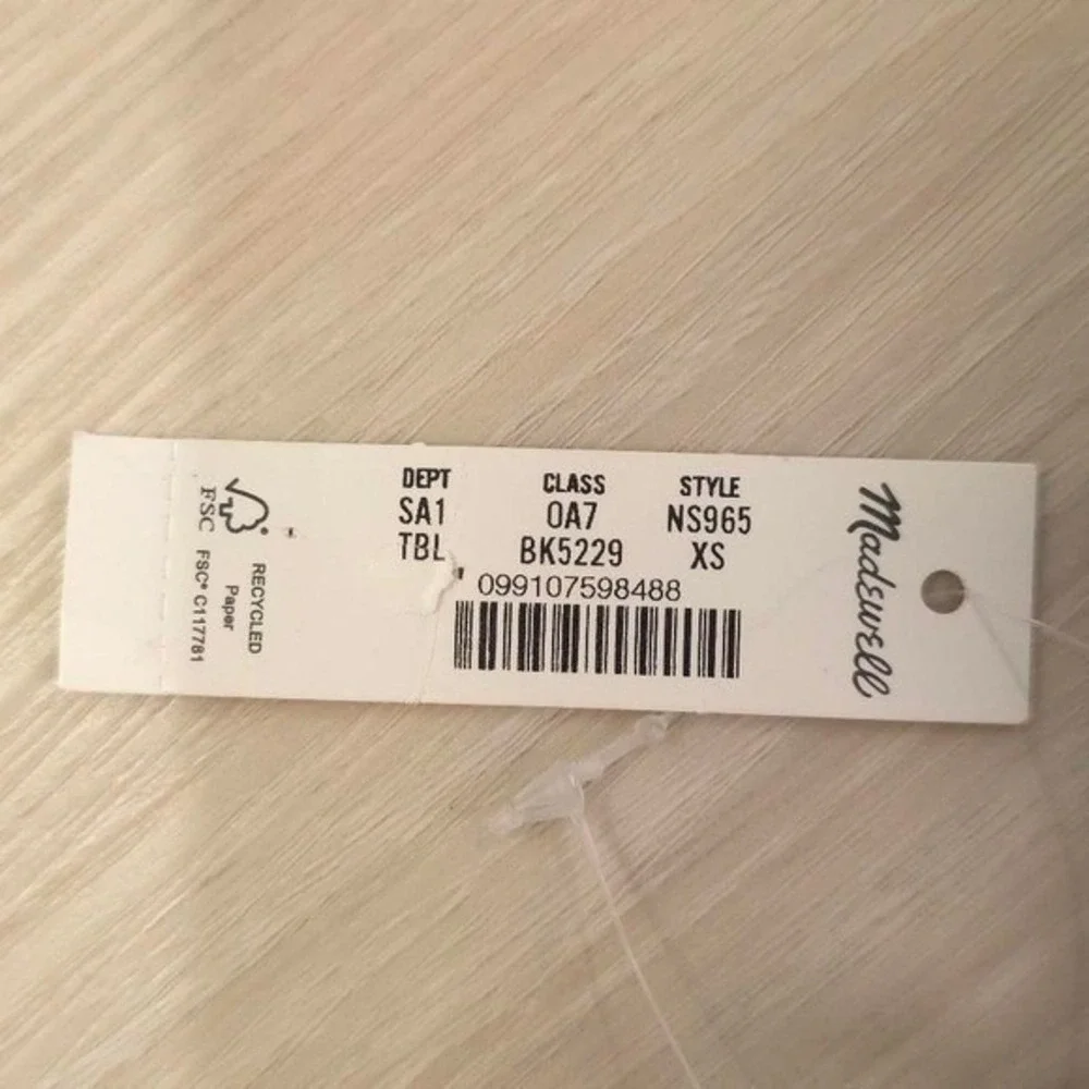 Madewell Women's Black Belt Oval Buckle Belt - Size XS